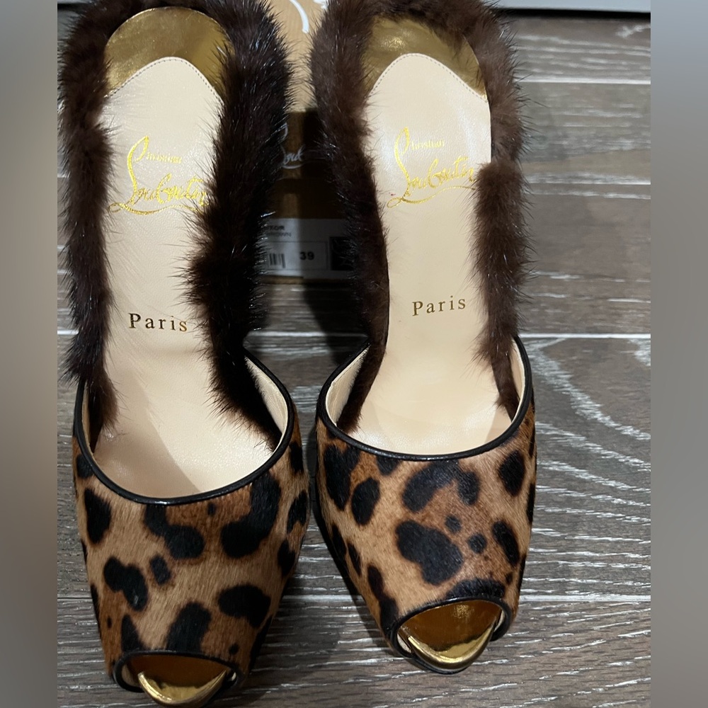 *Authentic* Christian Louboutin Nutria 120 Pony Luxor in Leopard Brown - Picture 8 of 12